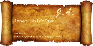 Jenet Abiáta névjegykártya
